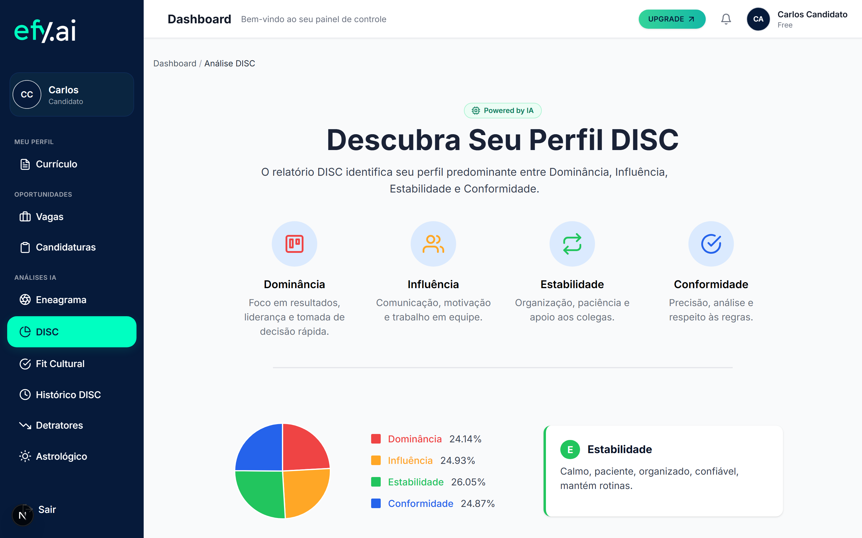 Relatório Comportamental DISC Efy AI